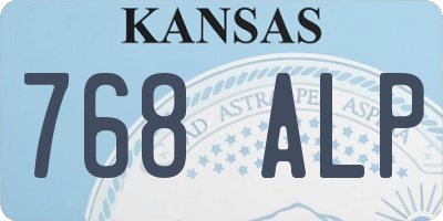 KS license plate 768ALP