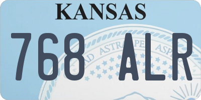KS license plate 768ALR