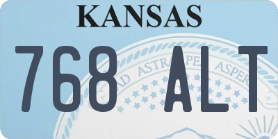 KS license plate 768ALT