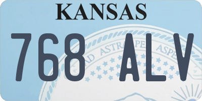 KS license plate 768ALV