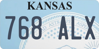 KS license plate 768ALX