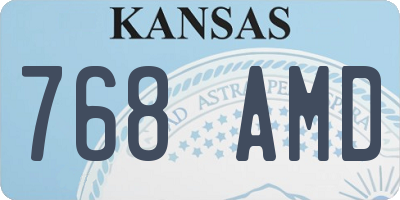 KS license plate 768AMD