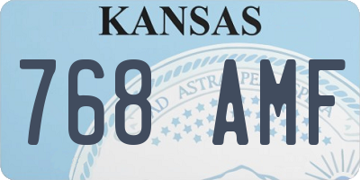 KS license plate 768AMF