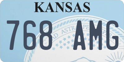 KS license plate 768AMG