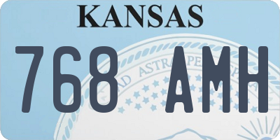 KS license plate 768AMH