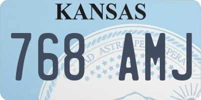 KS license plate 768AMJ
