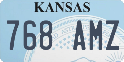 KS license plate 768AMZ