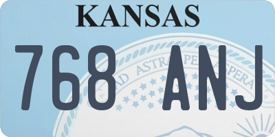 KS license plate 768ANJ