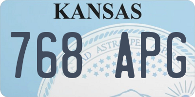 KS license plate 768APG