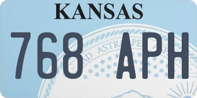 KS license plate 768APH
