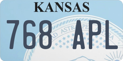 KS license plate 768APL