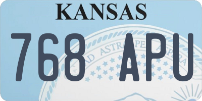 KS license plate 768APU