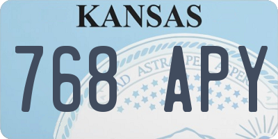 KS license plate 768APY