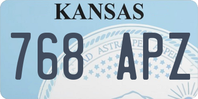 KS license plate 768APZ