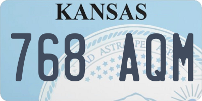 KS license plate 768AQM
