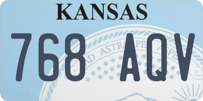 KS license plate 768AQV