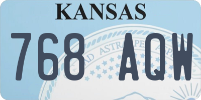 KS license plate 768AQW