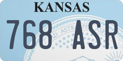KS license plate 768ASR