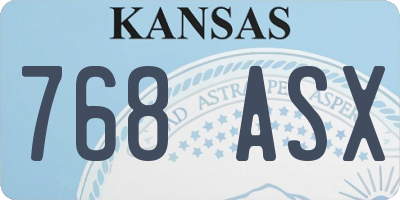 KS license plate 768ASX