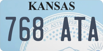 KS license plate 768ATA