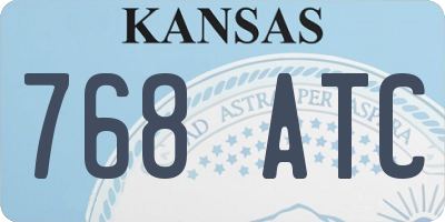 KS license plate 768ATC