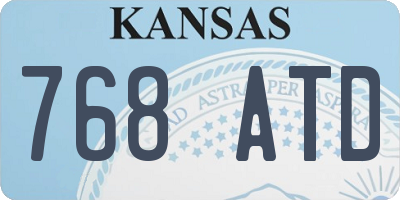 KS license plate 768ATD
