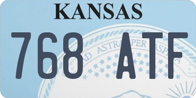 KS license plate 768ATF