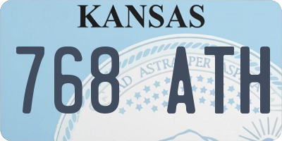 KS license plate 768ATH