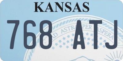 KS license plate 768ATJ