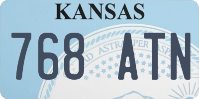 KS license plate 768ATN