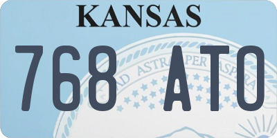 KS license plate 768ATO