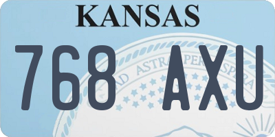 KS license plate 768AXU