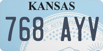 KS license plate 768AYV