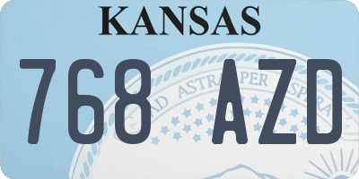 KS license plate 768AZD