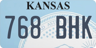 KS license plate 768BHK