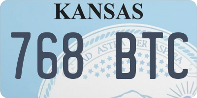KS license plate 768BTC