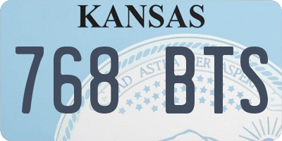 KS license plate 768BTS