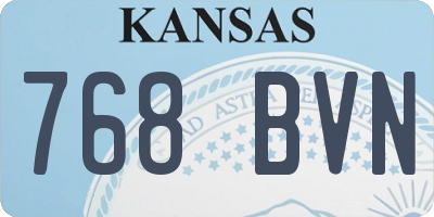 KS license plate 768BVN