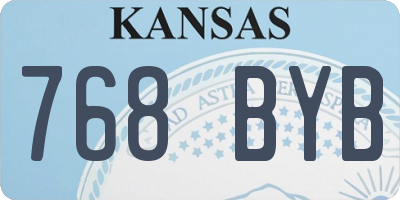 KS license plate 768BYB
