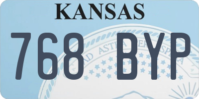 KS license plate 768BYP