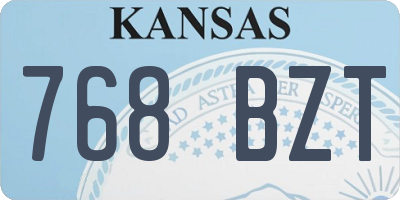 KS license plate 768BZT
