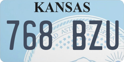 KS license plate 768BZU