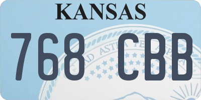 KS license plate 768CBB