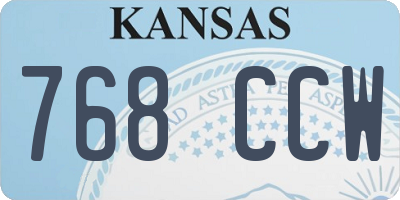 KS license plate 768CCW