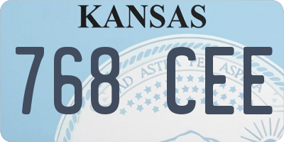 KS license plate 768CEE