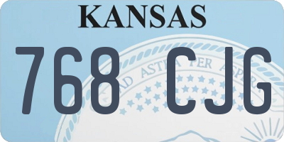 KS license plate 768CJG
