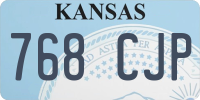 KS license plate 768CJP