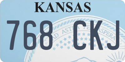 KS license plate 768CKJ