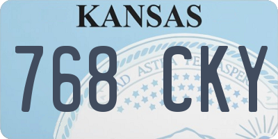 KS license plate 768CKY