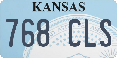 KS license plate 768CLS
